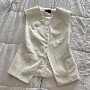 ASOS cream white vest